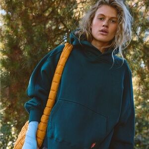Free People A Cut Above Hoodie in Evergreen